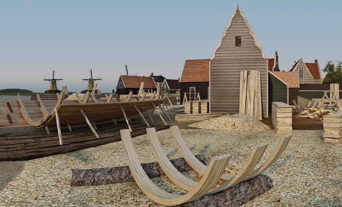 Scheepswerf – Zaandam anno 1725 Scheepswerf - Zaandam anno 1725
