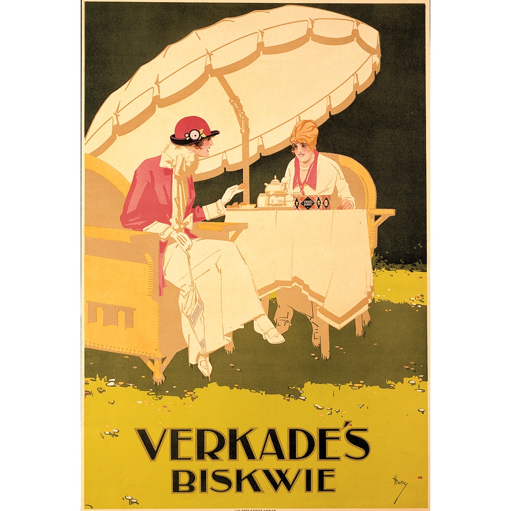 Poster Dames met Verkade's biskwie
