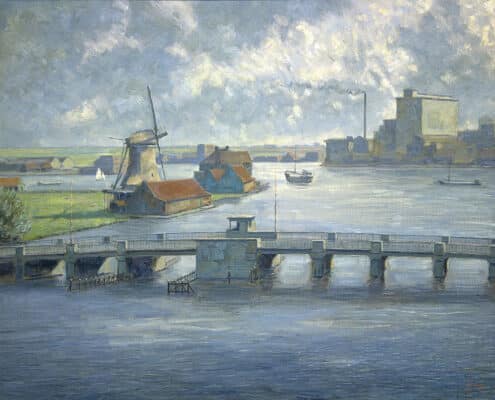 Frans Mars, Zicht op de Julianabrug - Dromen in Hout - Het verhaal van de Zaanse Schans